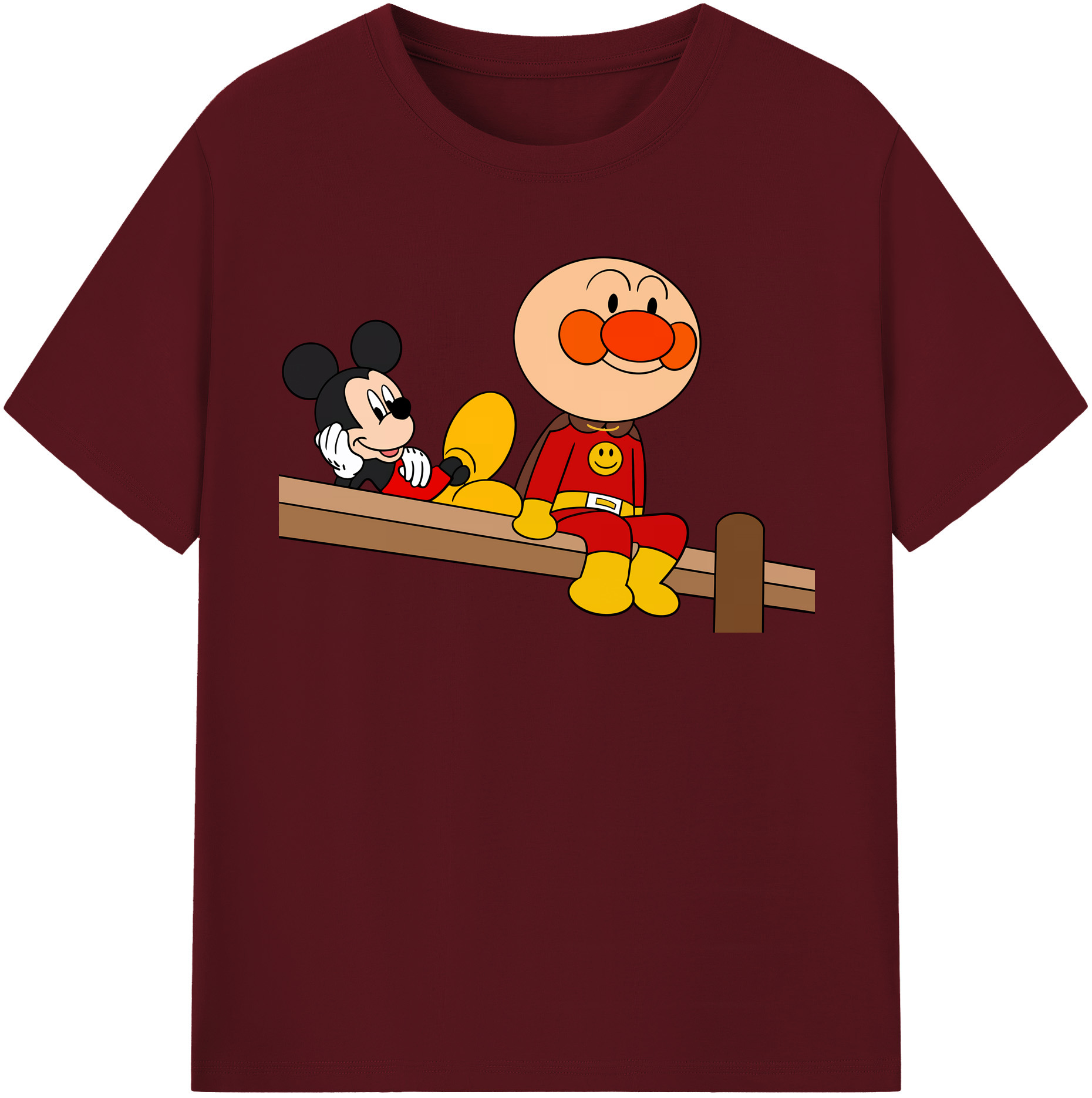 （画像用） アンパンマン Anpanman 綿100％半袖Tシャツ（フロントプリント）